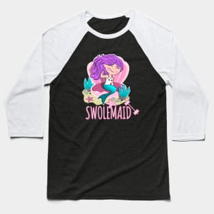 Fitness Girl Mermaid Baseball T-Shirt